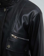 Faux-Leather Biker Jacket image 4