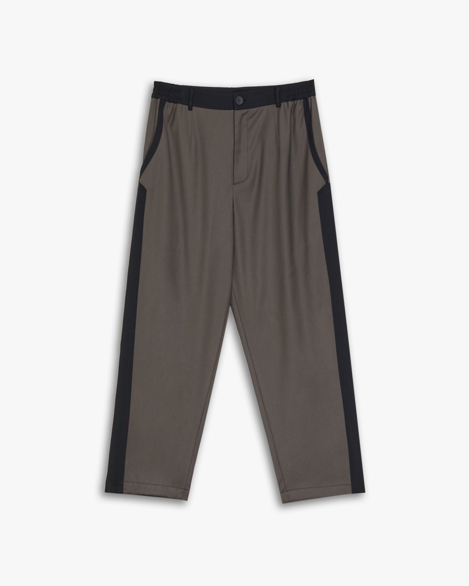 Two-Tone Tapered Pants - Dark Grey, S image