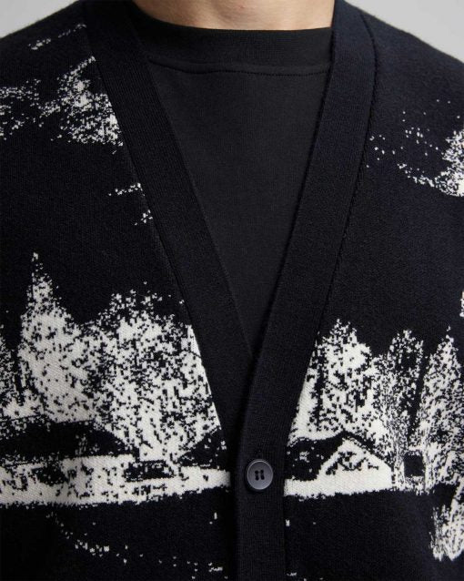 Buttoned Cardigan With Graphics image 2