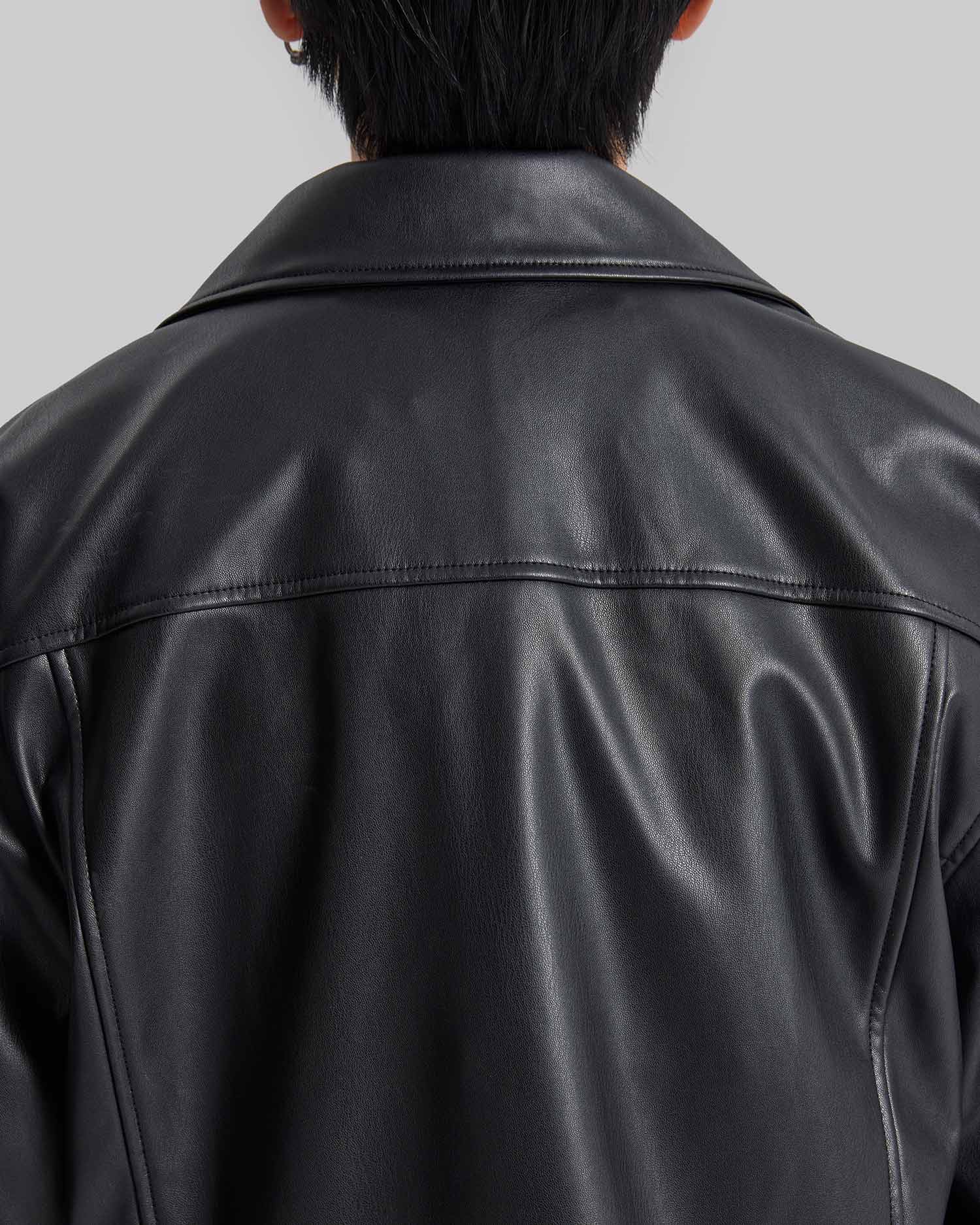 Faux-Leather Biker Jacket image 5