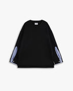 Oversized Crewneck Patchwork Sweatshirt image 0