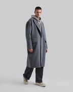 Pure Wool Cocoon Overcoat - Grey, XL image