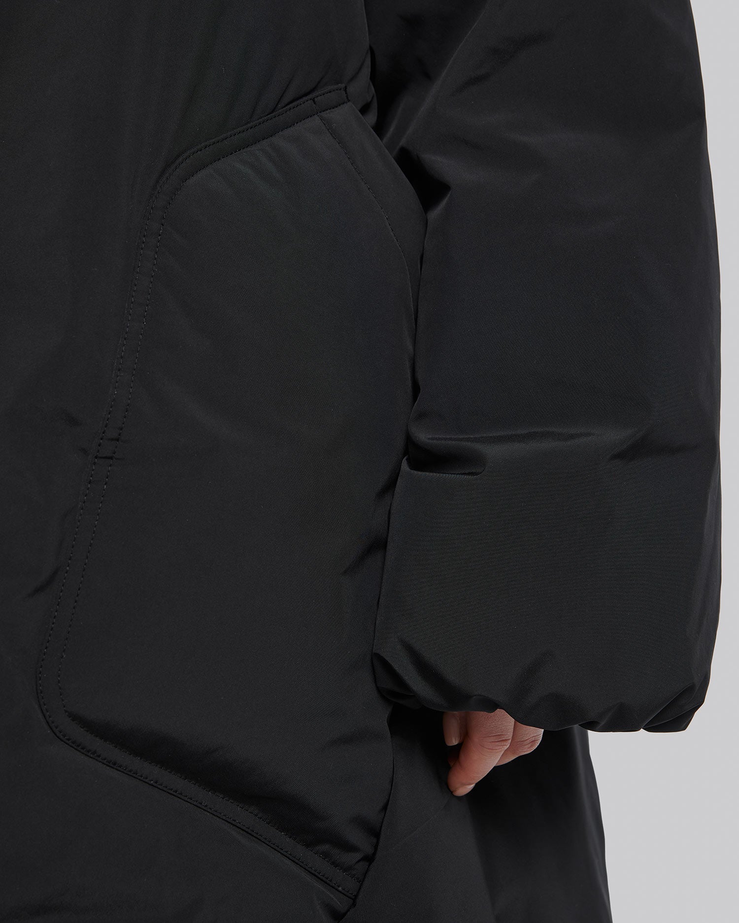 High Collar Cocoon Puffer Jacket image 6