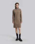 Turtleneck Cashmere Long Sweater - Toast, L image