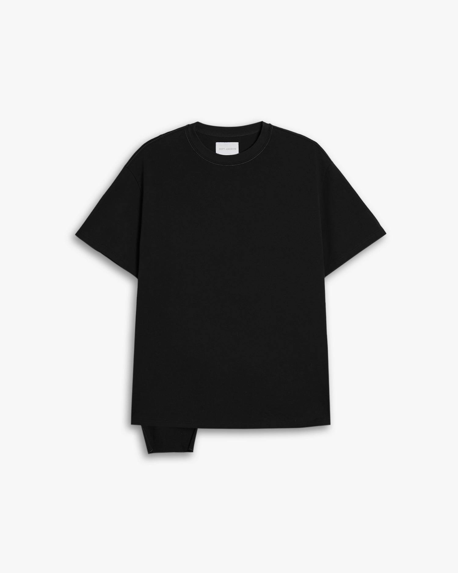 Patchwork-Hem T-Shirt - Black, L image
