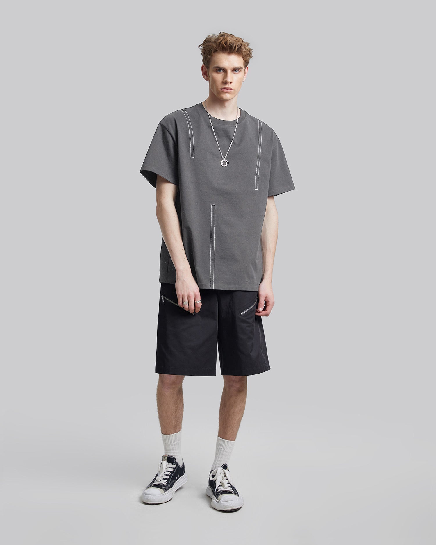 Tears & Graphics T-Shirt - Light Grey, M image