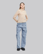 Cashmere Knitted Roll-Neck Sweater - Ivory, XS image