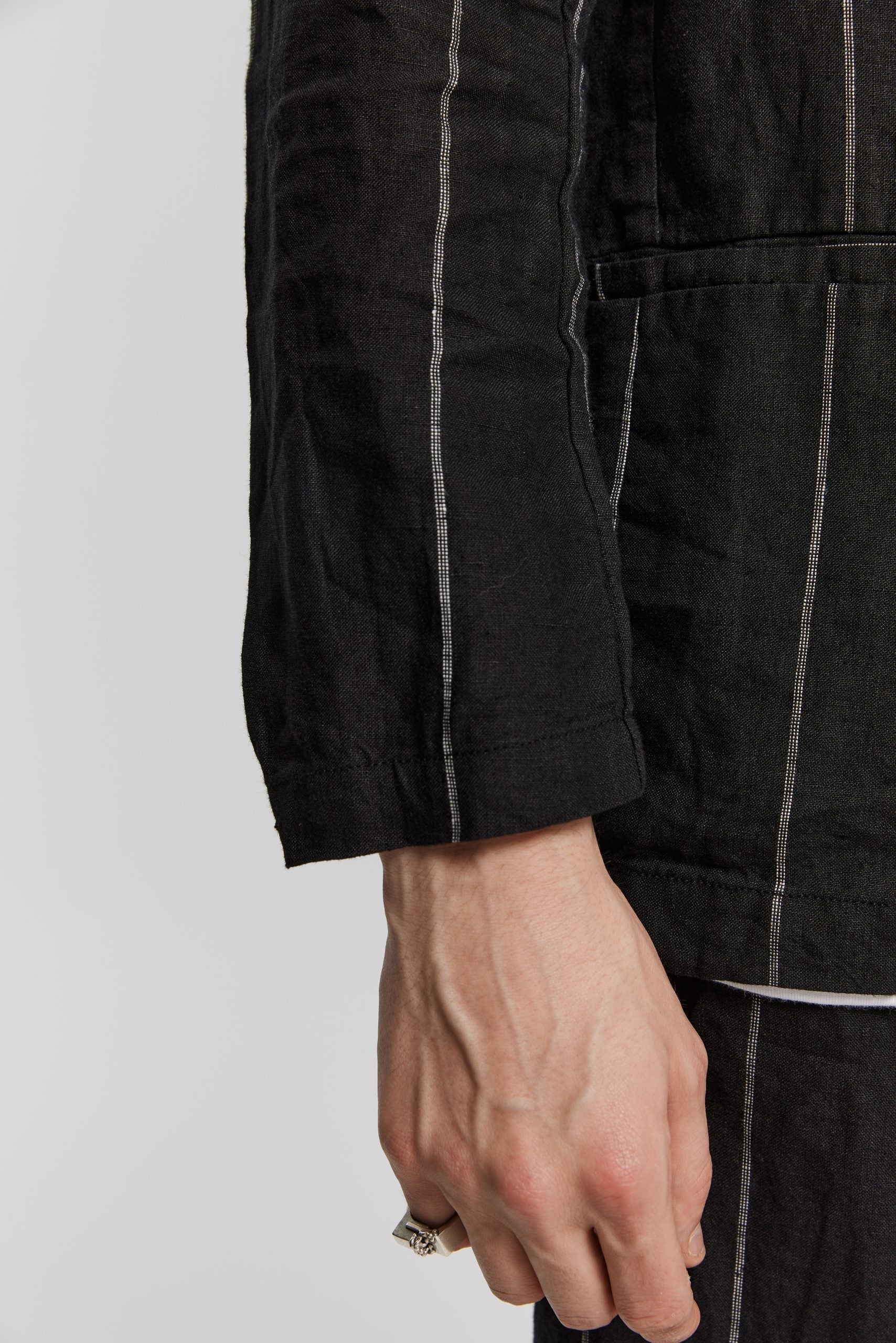 Linen Striped Blazer image 7
