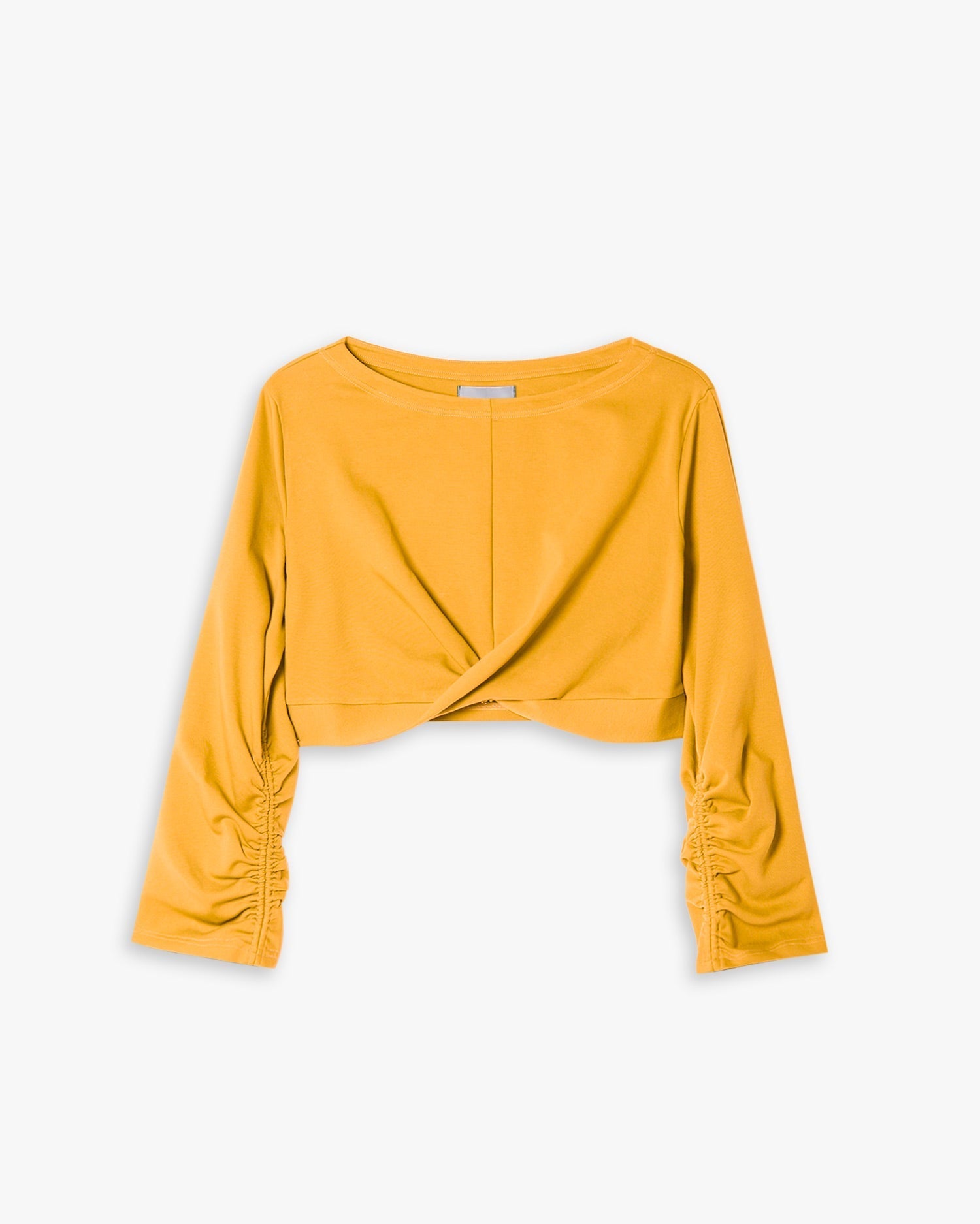 Cross-Front Cropped Sweatshirt - Orange, L image