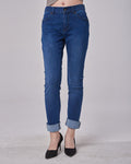 Women's Slim Leg Pull on Jeans - Blue, XS image