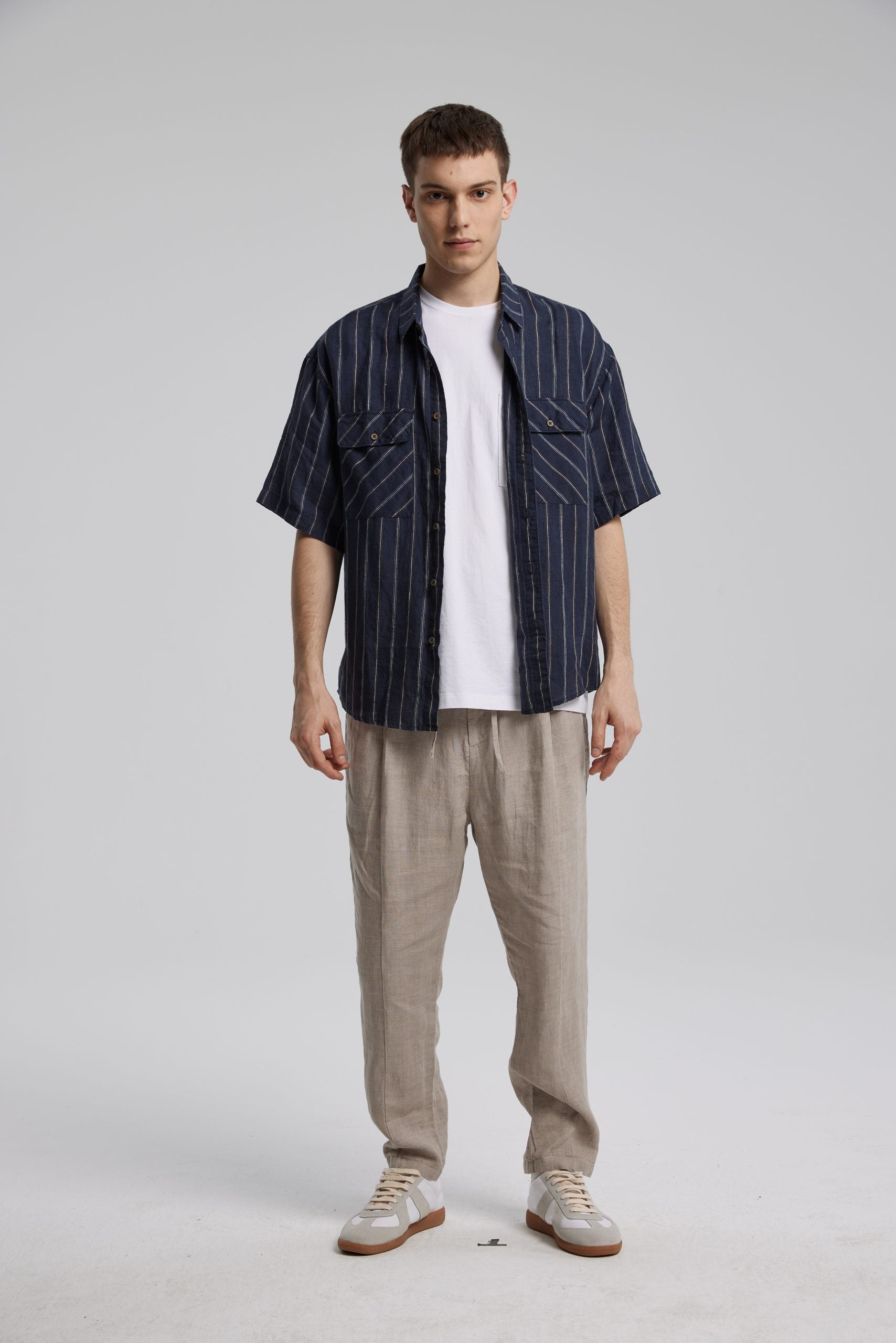 Light Linen Pants - Greige, L image