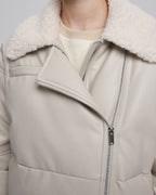 Off-Center Zipper Padded Jacket image 5
