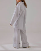 Draped Cotton Striped Set image 3