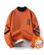 Fake Two-Piece Cotton Sweatshirt - Sunshine, 4XL image