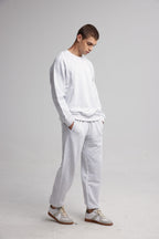 Grey Sweatpants With Wide Waistline - Gray, S image
