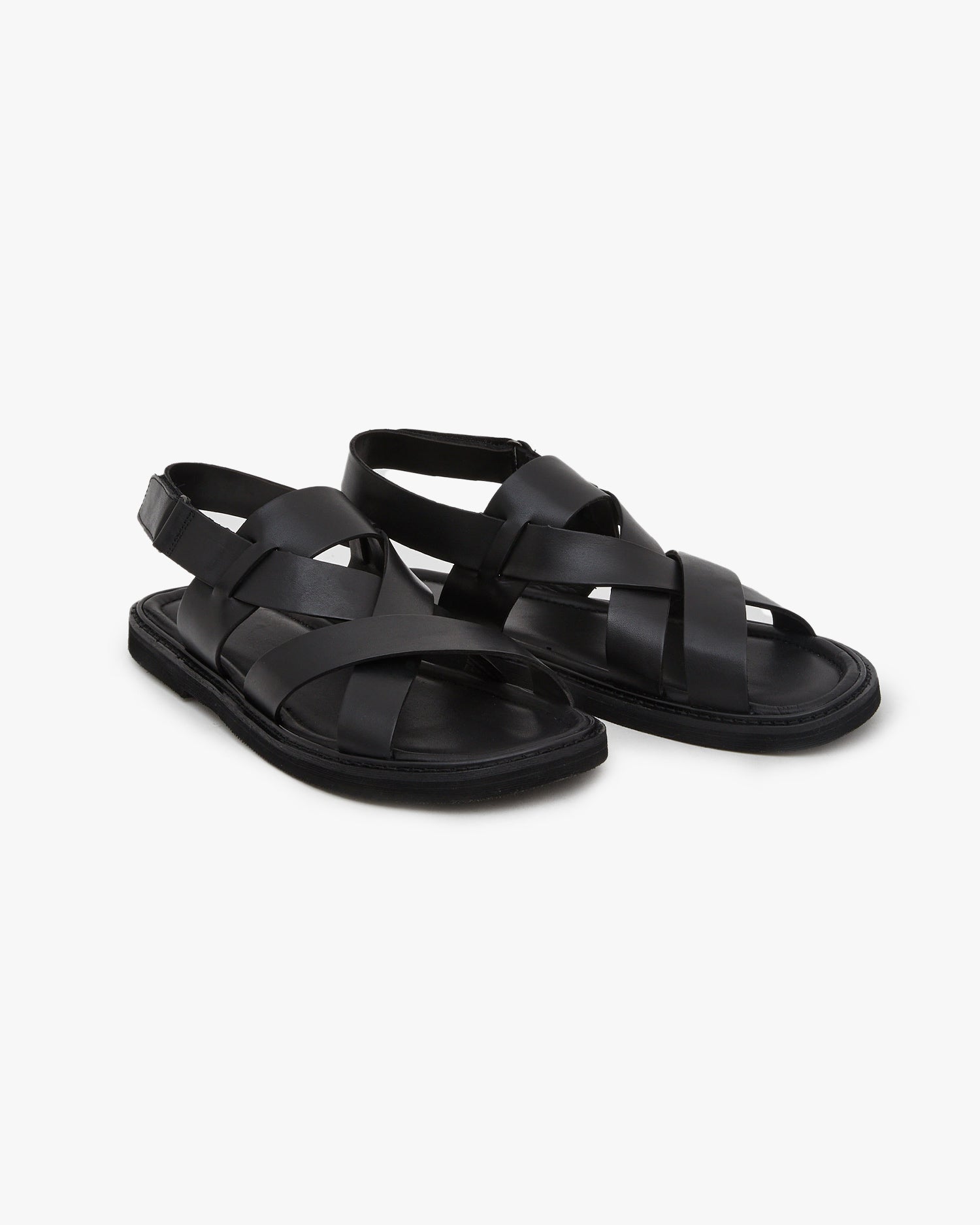 Black Leather Sandals image 0