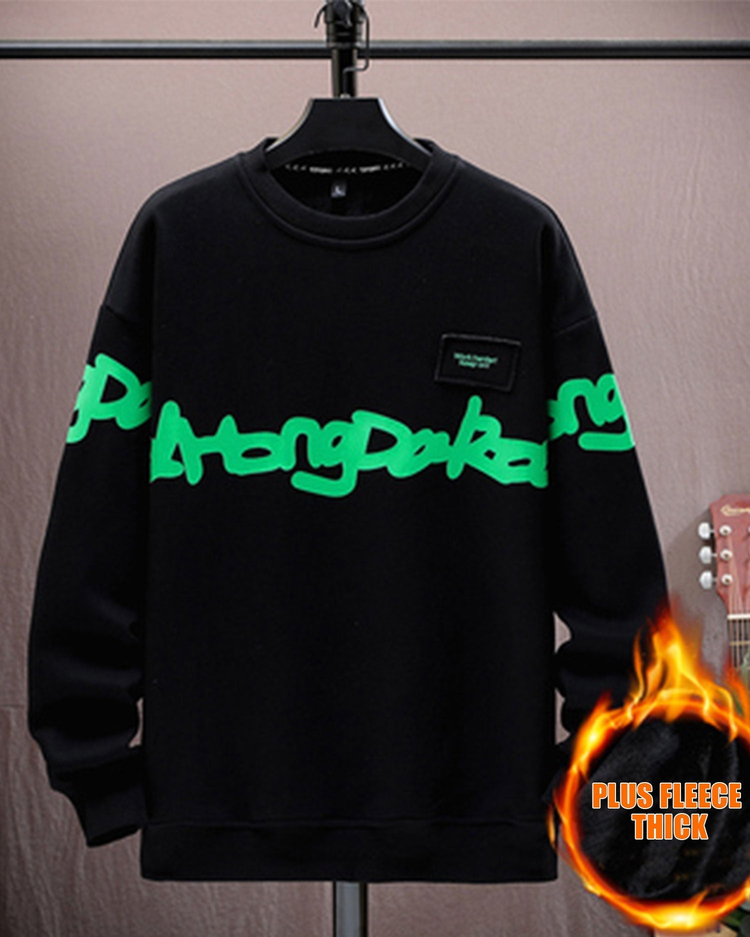 Printed Crewneck Cotton Sweatshirt - Jasper, XL image