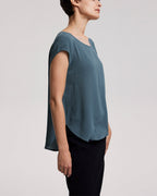 Draped Boxy Zipper Tee image 2