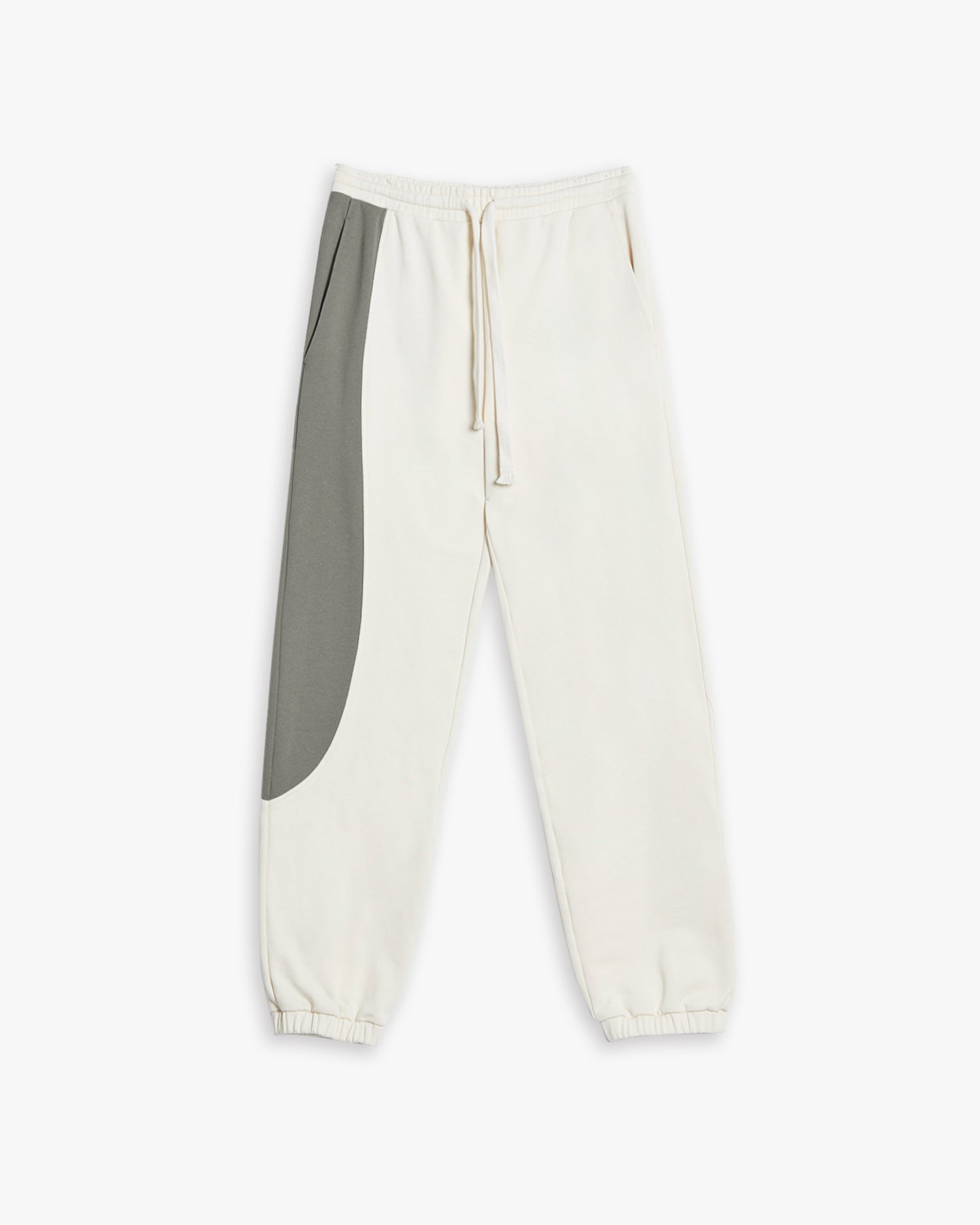 Side Paneled Sweatpants - White, S image