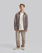 Multi-Pocket Suede-Like Jacket - Coffee, S image