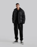 Oversize Reflective-Line Puffer Jacket image 3