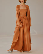 Maxi Pleated Cardigan - Orange, L image