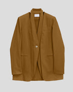 1 × Linen Layered Blazer - Ginger, L image