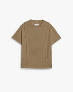 Paneled Long T-Shirt With Graphics - Khaki, M image