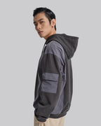 Arm-Pockets Paneled Hoodie image 3