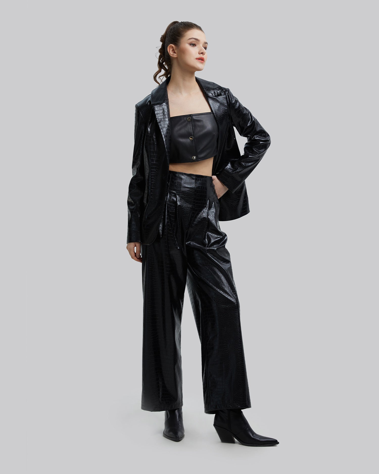 Faux Crocodile-Leather Dinner Jacket image 3