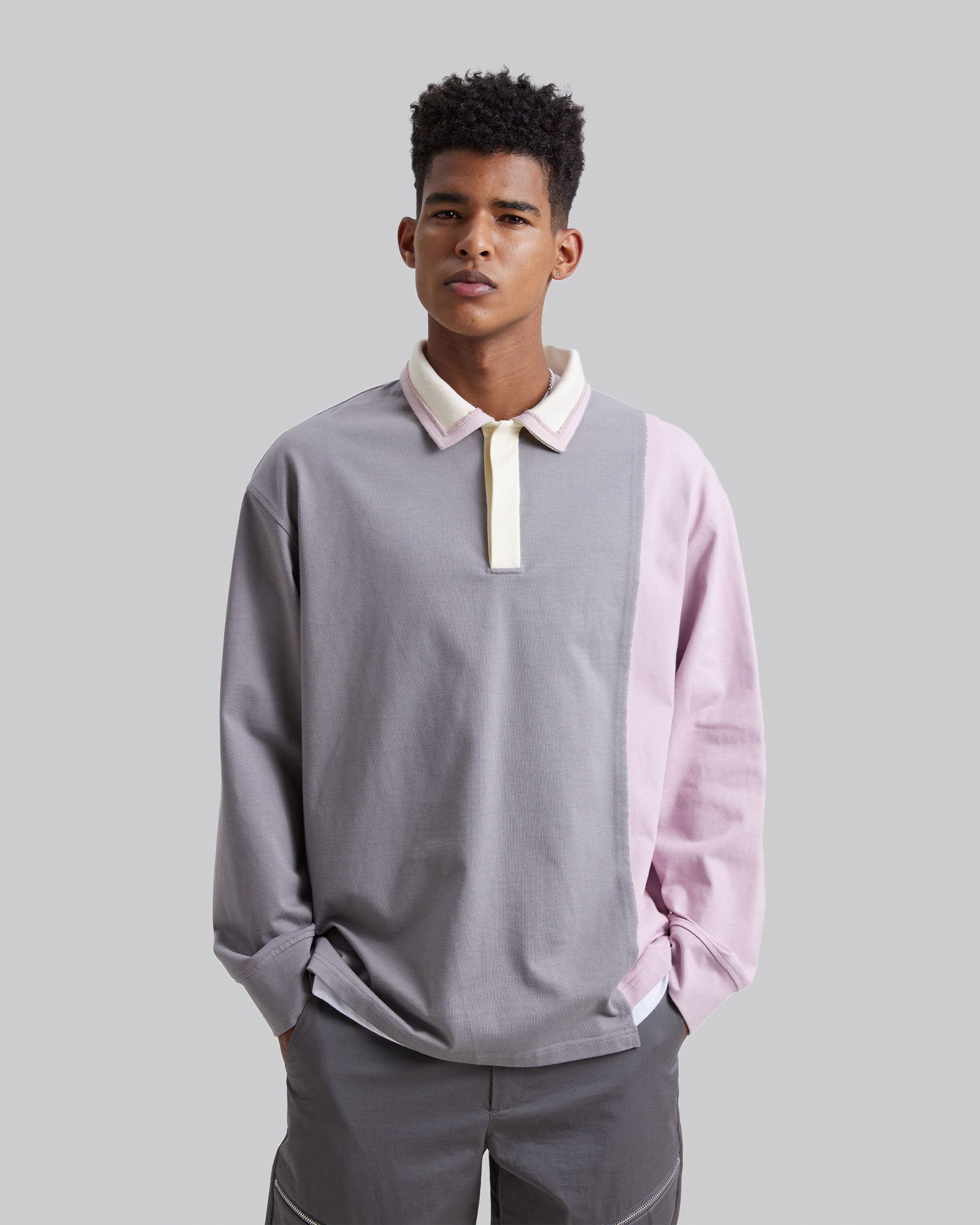 All-Cotton Long-Sleeve Polo image 1