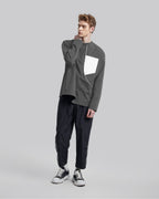 Curved Line Sweatshirt - Light Grey, S image