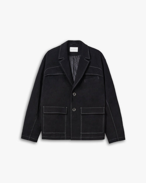 1 × Exposed Seam Wool Blazer image 0