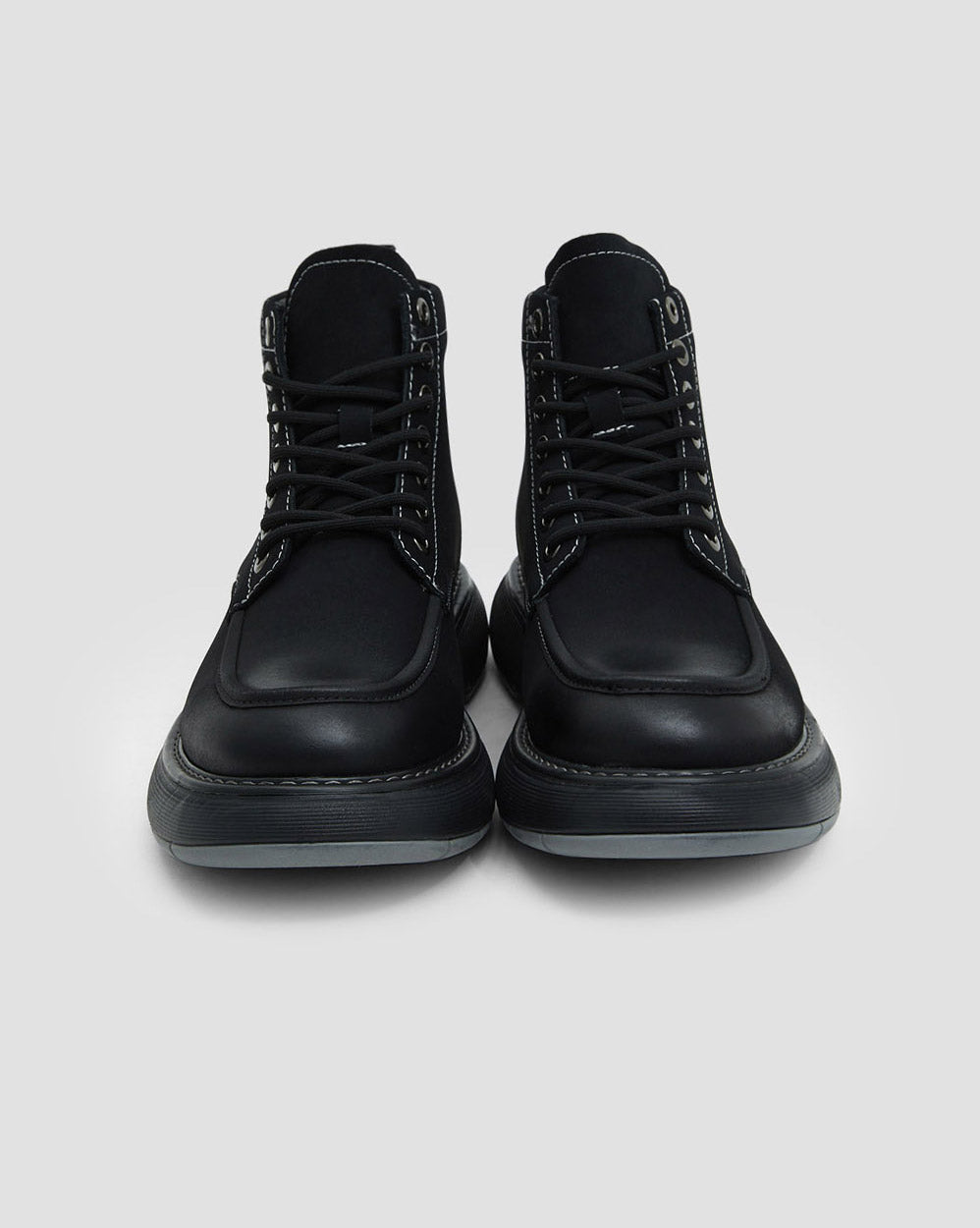 Stitched Lace-Up Boots image 1