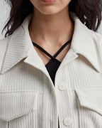 1 × Cropped Corduroy Jacket image 3