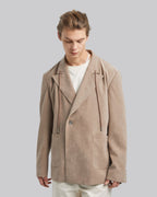 Corduroy Drawstring Blazer image 1
