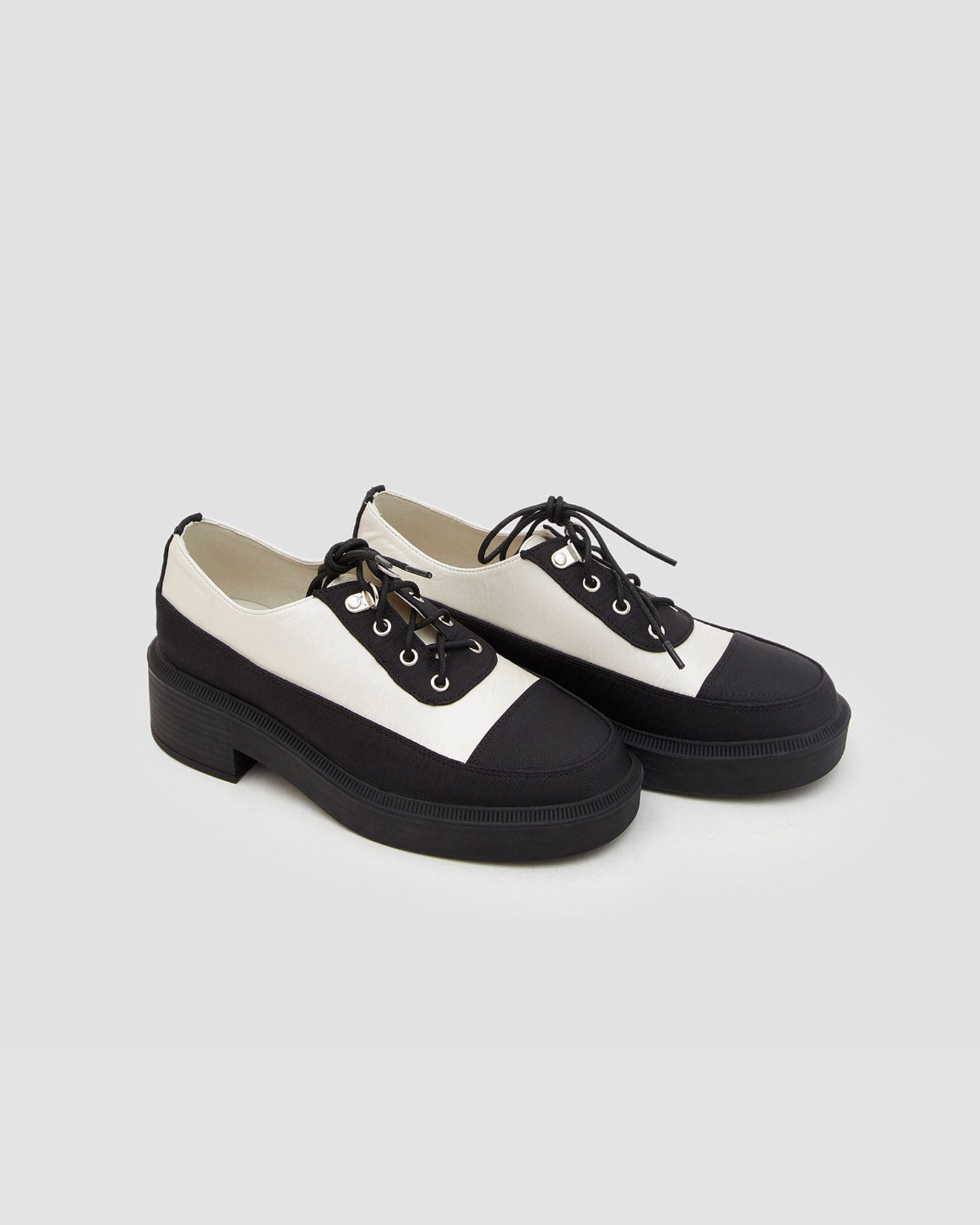 Classic Square-Toe Loafers - Black&amp;White, 10 image
