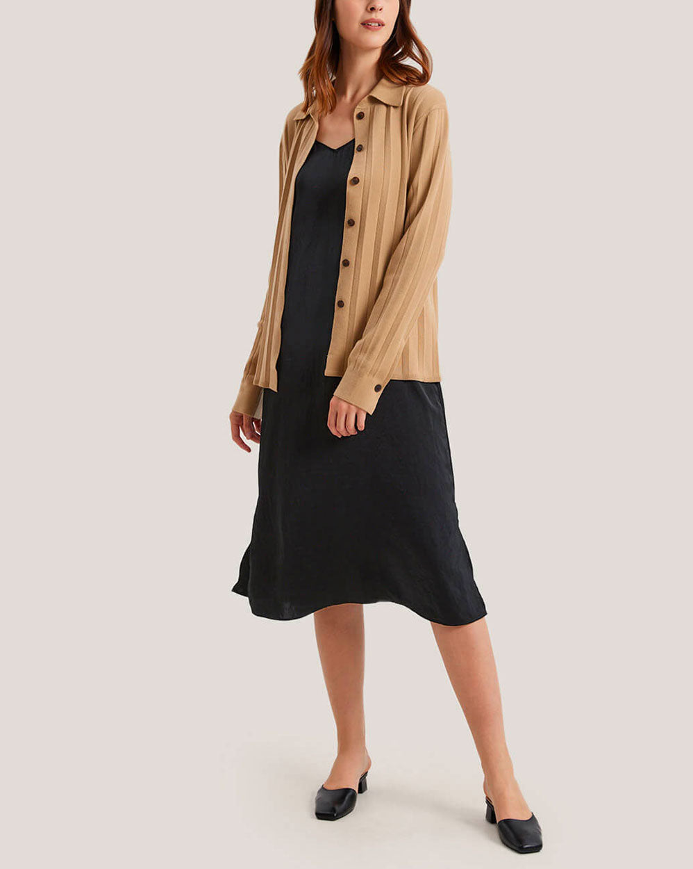 100% Merino Wool Button Front Cardigan image 1