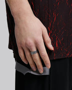 Silver Double Curb-Chain Ring - Silver, 7.5-9.5 image