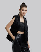 Sanded Faux-Leather Vest image 3