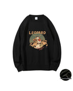 Tiger Print Crewneck Sweatshirt - Black, XXXL image