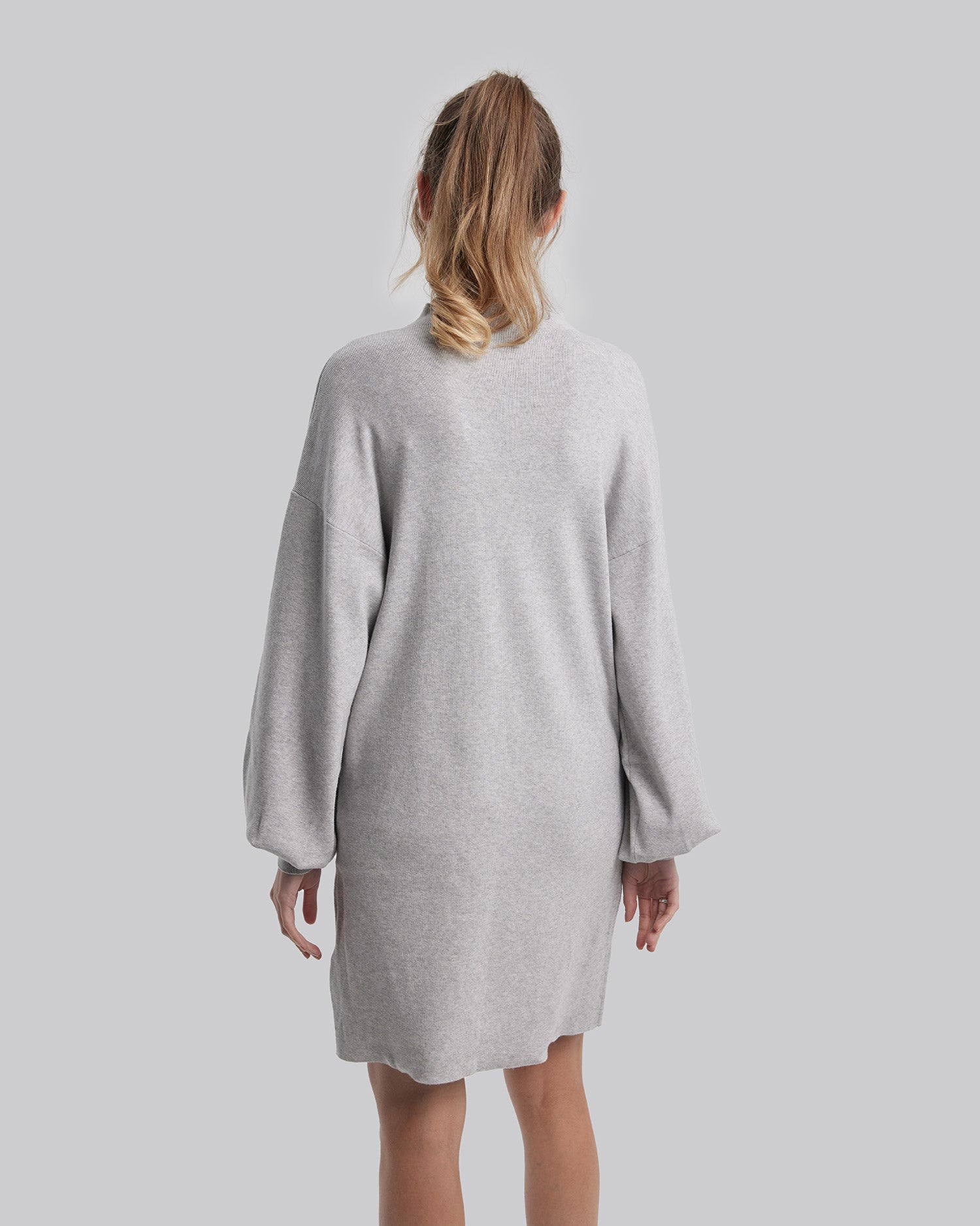 High Neck Casual Sweater Dress image 5