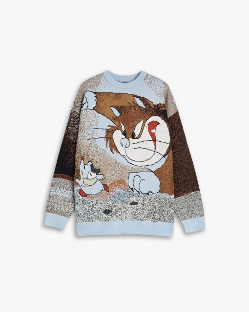 1 x Cat & Mouse Graphics Crewneck - Blue, M image