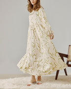 Pattern Print Relaxed Maxi Dress - Golden Track, L image