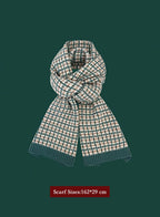 Winter Retro Warm Christmas Plaid Scarf - Gray, OS image
