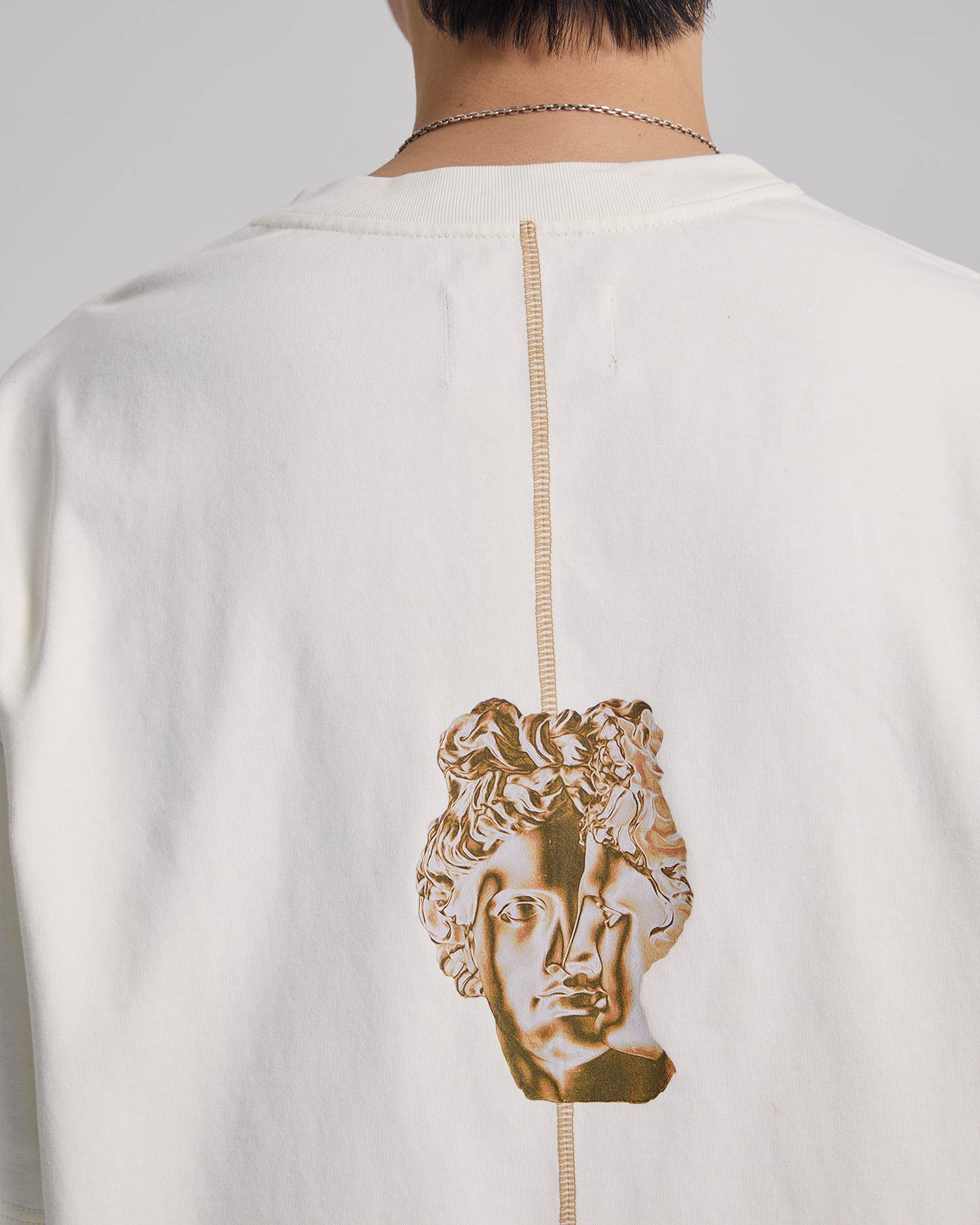 Paneled Long T-Shirt With Graphics image 6
