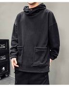 High Neck Half-Zip Pullover - Black, L image