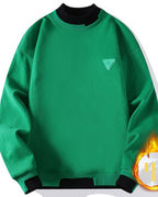 Fleece Lined Crewneck Sweatshirt - Emerald, XL image