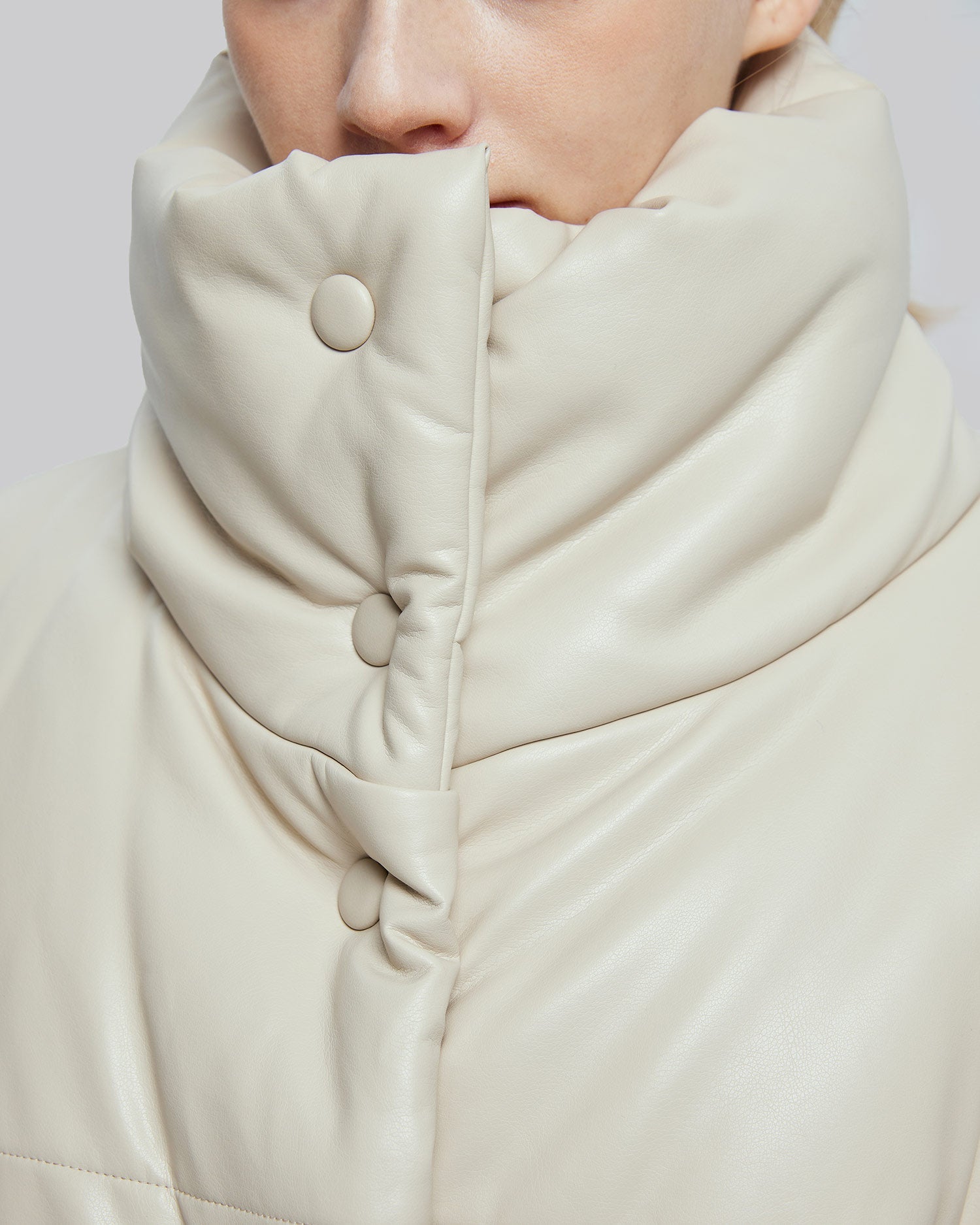 Faux-Leather Puffer Jacket image 4