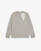 Plain Deconstruct Sweatshirt - Light Taupe, L image